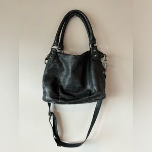 Liebeskind Berlin Women’s Black Pebble Leather Two Way Mini Hobo‎ Bag